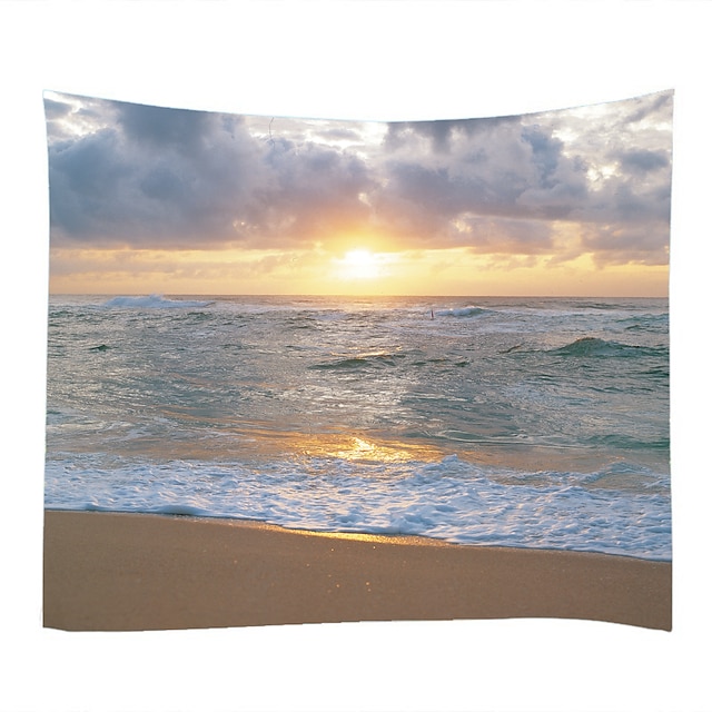 Home & Garden Home Decor | Beach Sunrise View Digital Printed Tapestry Decor Wall Art Tablecloths Bedspread Picnic Blanket Beach