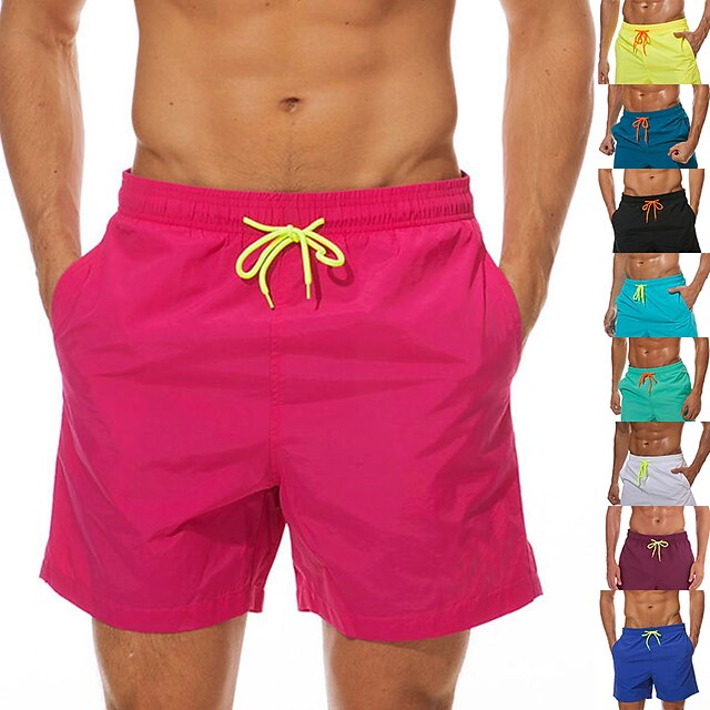 

Men's Swim Shorts Swim Trunks Elastane Bottoms UV Sun Protection Quick Dry Swimming Surfing Beach Painting Summer