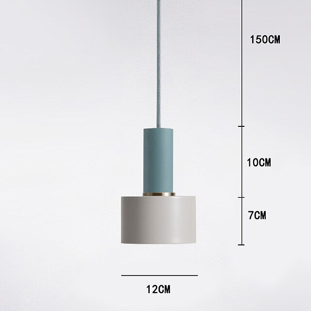 Lights & Lighting Pendant Lights | 12 cm Single Design Pendant Light lLED Dining Room Bedroom Warm White Metal Painted Finishes 