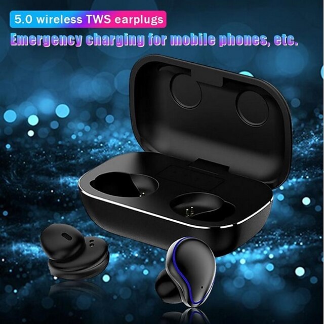  SE9 Wireless Earbuds TWS Headphones Bluetooth Earpiece Wireless Stereo Dual Drivers with Volume Control with Charging Box Sweatproof for Mobile Phone