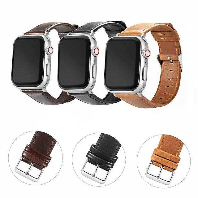 Watch Band for Apple Watch Series 5 Apple Watch Series 4 Apple Watch Series 4/3/2/1 Apple Modern Buckle / Business Band Genuine Leather Wrist Strap