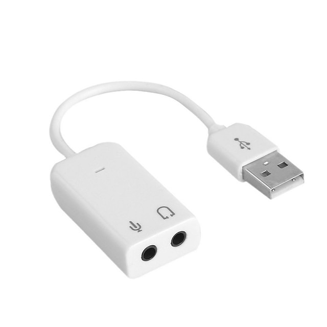  New USB 2.0 External Sound Card Virtual 7.1 Channel 3D Mini Audio Adapter For Microphone Headphone Soundbox