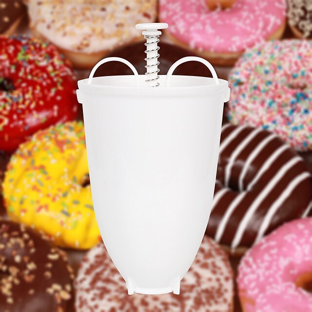  donut mal gemakkelijk snel draagbare maker handmatige wafel dispenser donut machine arabisch plastic lichtgewicht frituren