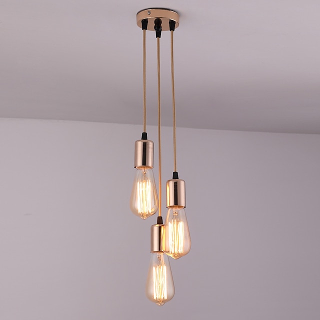 Lights & Lighting Pendant Lights | 12 cm Cluster Design Pendant Light Metal Electroplated Vintage Nordic Style 220-240V - VW9452