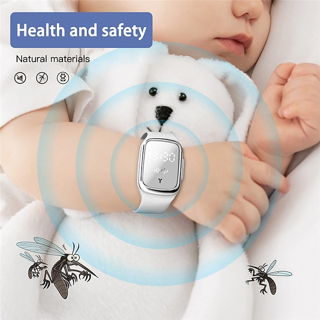 M2 Ultrasonic Mosquito Repellent Bracelet, Mosquito Repellent Bracelet Watch Function USB