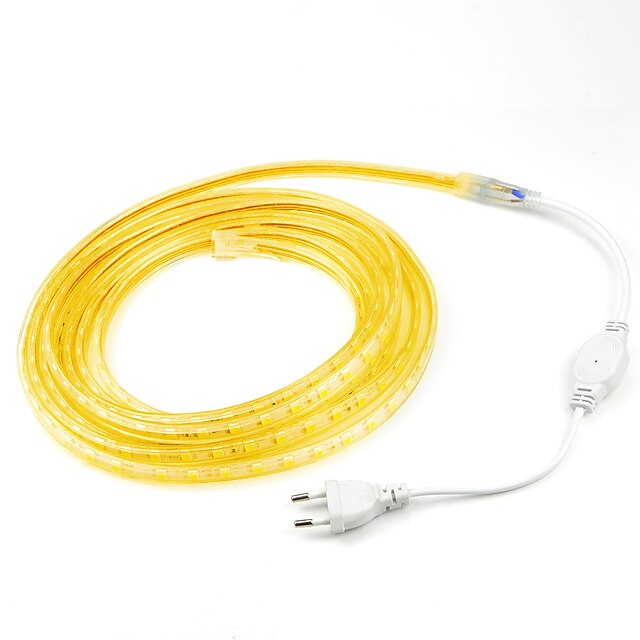 4m 1pc led-lichtstrips flexibele tiktok-verlichting 220v 5050 led-tape touw buiten waterdichte tuin buitenverlichting eu-stekker