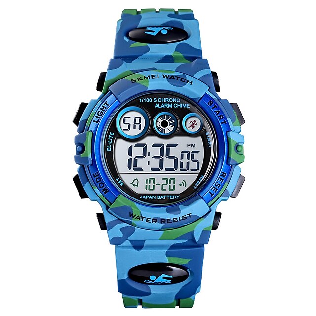  skmei sport børneure led elektronisk digital ur udendørs vandtæt kalender kronograf vækkeur nattelys armbåndsur drenge piger