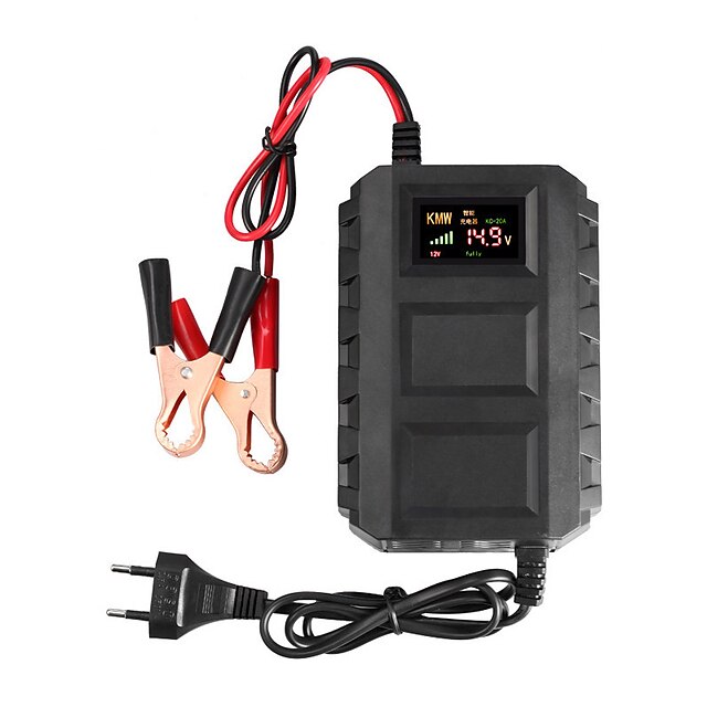  New smart 12V 20A car and motorcycle smart sea LED lead-acid battery charger LED digital display auto parts