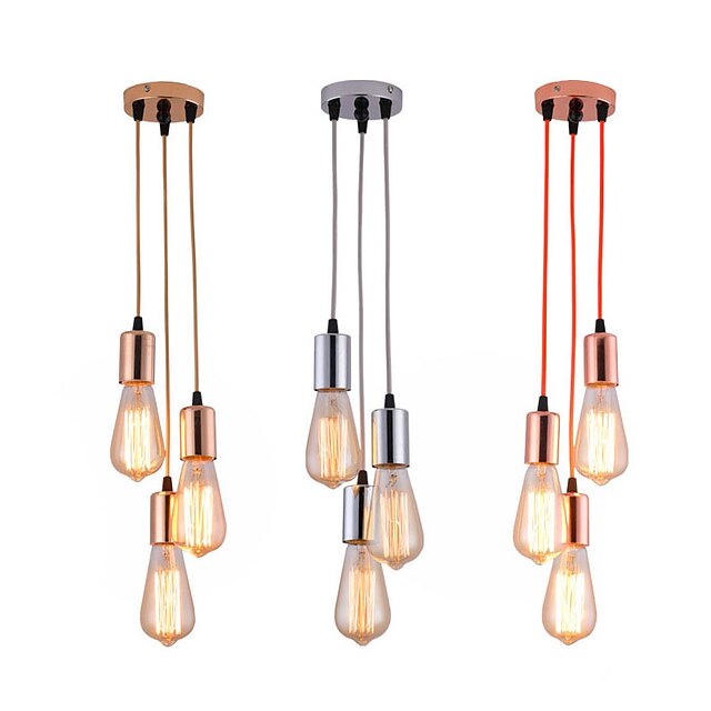 Lights & Lighting Pendant Lights | 12 cm Cluster Design Pendant Light Metal Electroplated Vintage Nordic Style 220-240V - VW9452