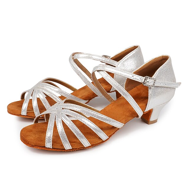Women's Latin Shoes Dance Shoes Performance Training Practice Satin