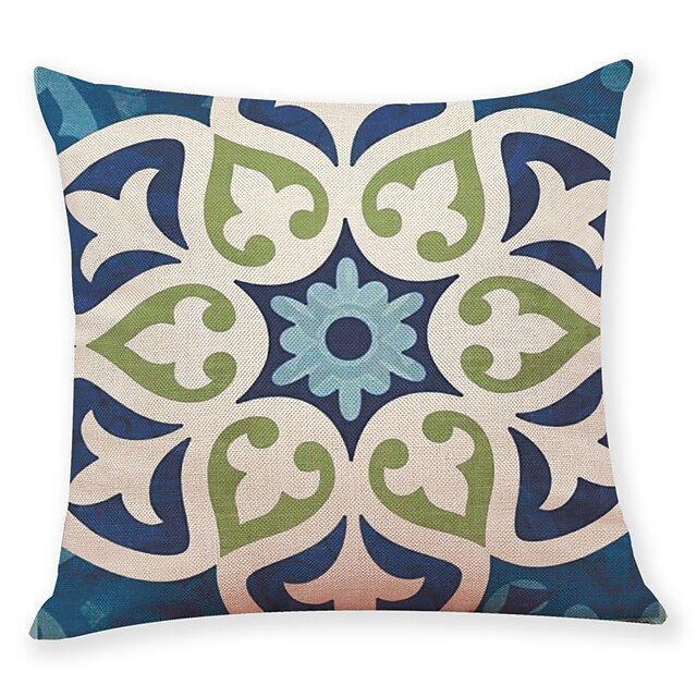 9 pcs Pillow Cover Geometric Pattern Printing Simple Casual Square ...