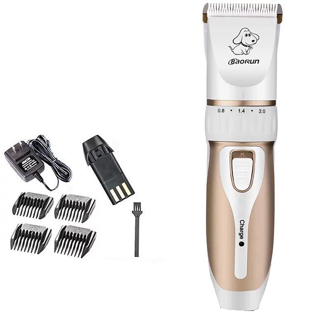  Kat Hond Verzorging Haarclipper Gereedschapset Pet Hair Remover Verzorging Clippers Zonder koorden Muovi Clippers & Trimmers Draadloos Zacht Geluid Electrisch Huisdieren Verzorgingsbenodigdheden Goud