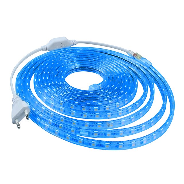  12m 720 LED diody 5050 SMD Teplá bílá Bílá Modrá Voděodolné Tiktok LED pásová světla 220 V / IP65