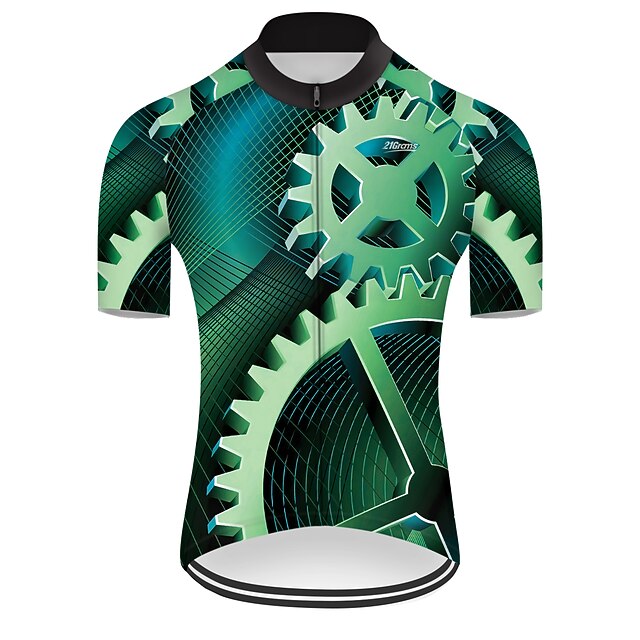 21Grams Men's Cycling Jersey Short Sleeve Bike Jersey Top with 3 Rear