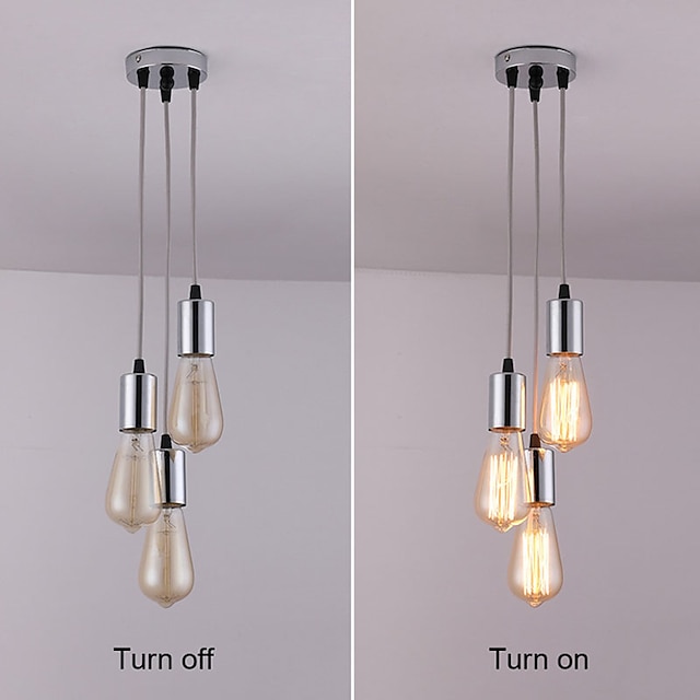 Lights & Lighting Pendant Lights | 12 cm Cluster Design Pendant Light Metal Electroplated Vintage Nordic Style 220-240V - VW9452