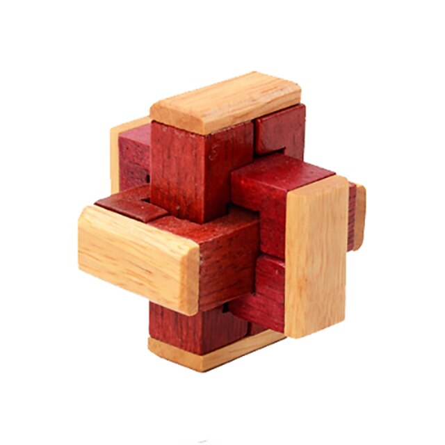  Wooden Puzzle IQ Brain Teaser Luban Lock IQ Test Wooden Unisex Toy Gift
