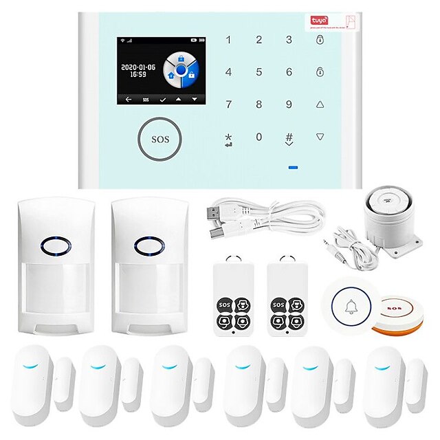  CS118 Home Alarm Systems GSM + WIFI iOS / Android Platform GSM + WIFI Wireless Keyboard / SMS / Phone 433 Hz for