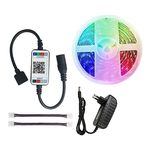  LED Strip Light RGB 5050 300 leds light strip RGB 5M  bluetooth Music Remote Adapter 12V 3A