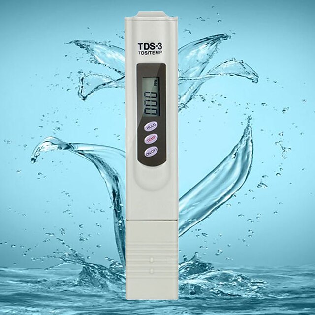  Digital tds prueba de calidad del agua pluma acuario acuario probador de piscina medidor de dureza gh / dh herramienta de prueba tds-3 metro