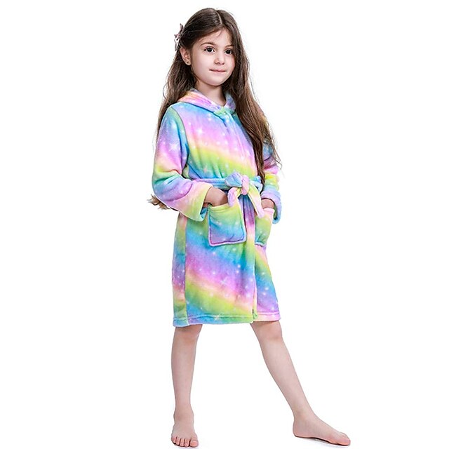 Toys & Hobbies Cosplay & Costumes | Kids Kigurumi Pajamas Bathrobe Unicorn Flying Horse Onesie Pajamas Flannelette Rainbow Cospl