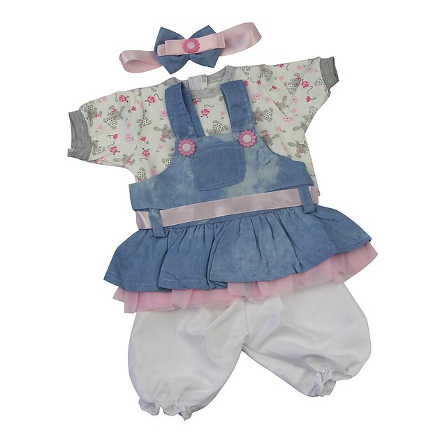  Reborn Baby Dolls Clothes Reborn Doll Accesories Cotton Fabric for 22-24 Inch Reborn Doll Not Include Reborn Doll Rabbit Soft Pure Handmade Girls' 4 pcs