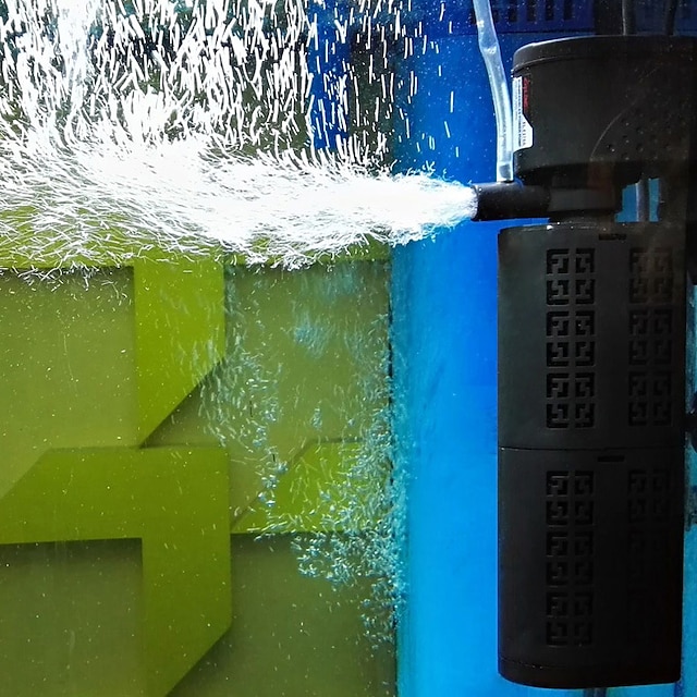  Aquarium Fish Tank Air Pump Water Pump Filter Vacuum Cleaner Energy Saving Noiseless Plastic 220 V / # / #