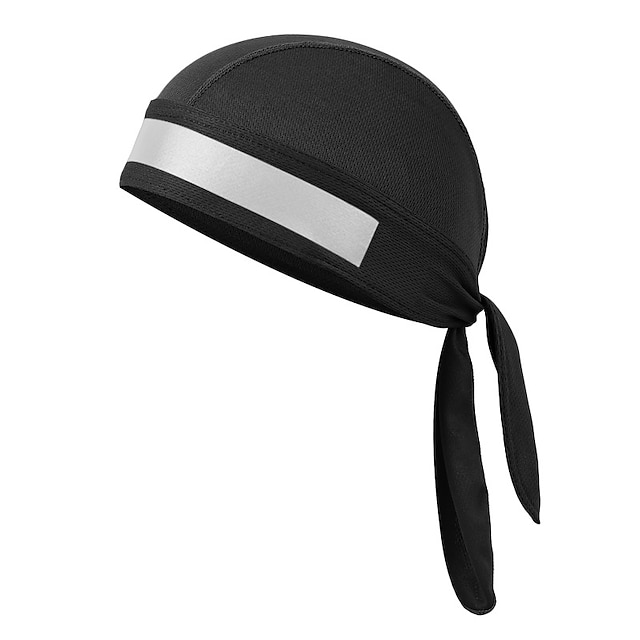 séchage rapide coton respirant cyclisme chapeau de course soleil protection uv chapeau de pirate chapeaux de sport casquette bandana sous casque chapeau casquette crâne bonnet de moto (gris avec bande