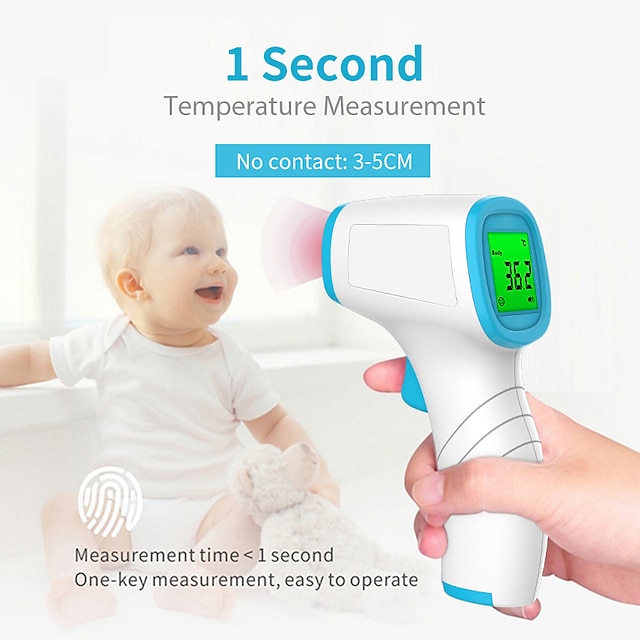 Non-Contact Infrared Thermometer Forehead Digital Thermometer Portable Handheld Thermometer Temperature Instruments with CE & FDA Approved for Adult / Baby
