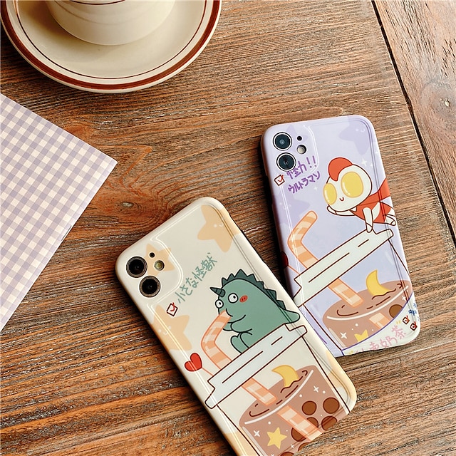  Cartoon Dinosaur Couple Phone Cases For iphone 7 8 plus SE 2020 11 Pro X XS Max XR Cute Dragon Soft Back Cover Case Funda Capa