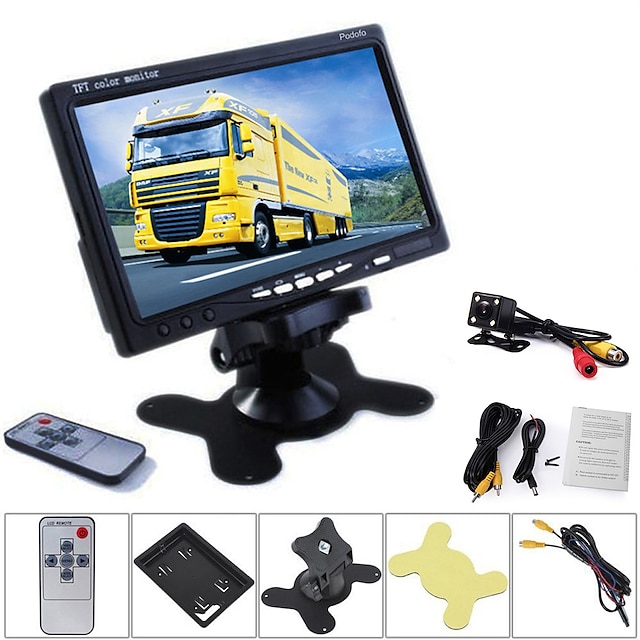  7 inch TFT-LCD Car Reversing Monitor Night Vision LED / Video / With DVR for Car