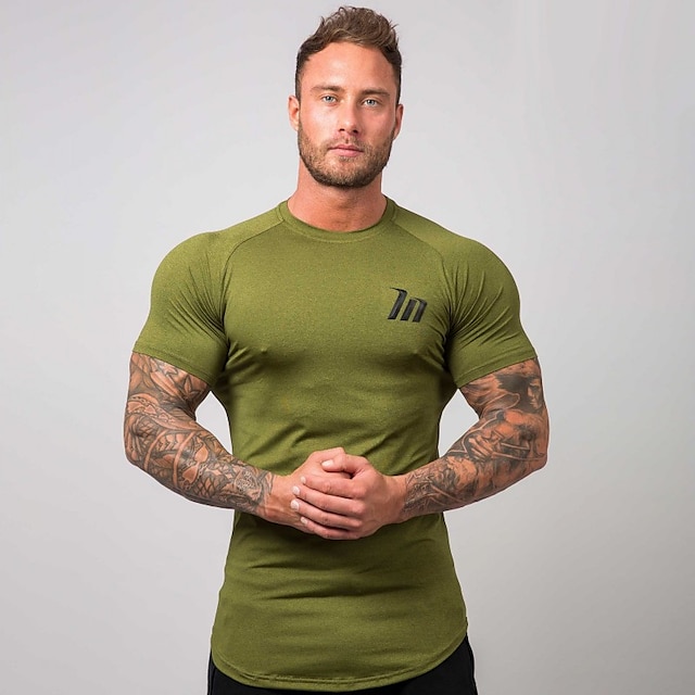 Sports & Outdoors Running, Jogging & Walking | Mens Short Sleeve Workout Tops Running Shirt Tee Tshirt Top Athleisure Summer Bre