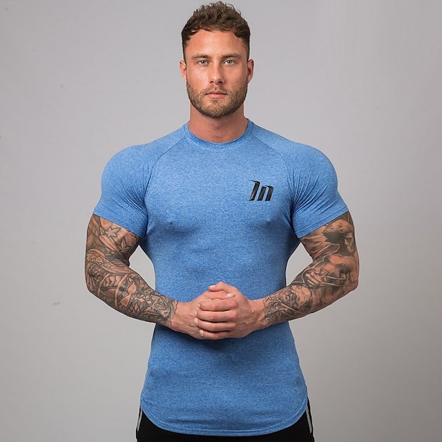 Sports & Outdoors Running, Jogging & Walking | Mens Short Sleeve Workout Tops Running Shirt Tee Tshirt Top Athleisure Summer Bre