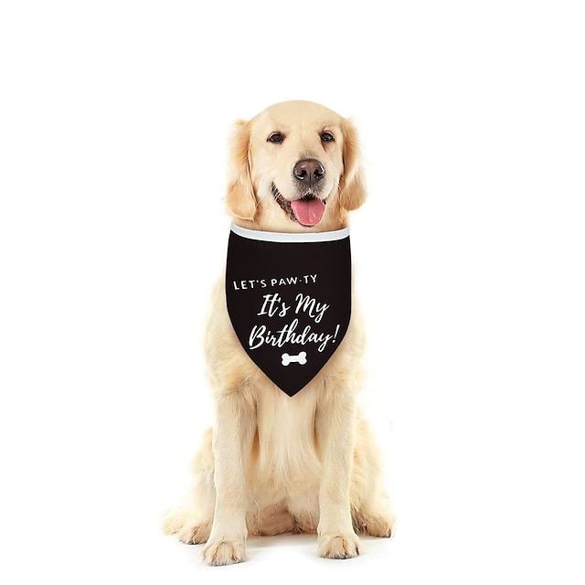  Honden Katten Bandana's & Hoeden Hondenbandana Honden slabbetjes sjaal Tekenfilm Letter en nummer Casual / sportief leuke Style Verjaardag Sport Hondenkleding Puppykleding Hondenoutfits Verstelbaar