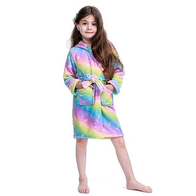 Toys & Hobbies Cosplay & Costumes | Kids Kigurumi Pajamas Bathrobe Unicorn Flying Horse Onesie Pajamas Flannelette Rainbow Cospl