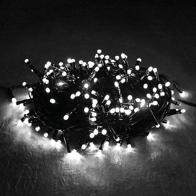  LED String Lights 20m 66ft 200LED String Lights Warm White White Blue Waterproof Creative Cuttable Night Light Garden Yard Decoration Lamp for Christmas Tree Room Home Decoration