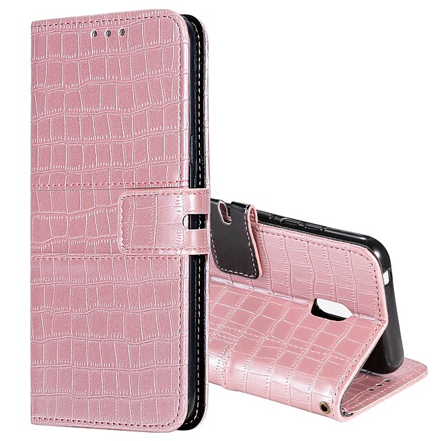  Case For Nokia Nokia 3.2 2.2 7.2 Card Holder Flip Magnetic Full Body Cases Solid Colored PU Leather TPU CROCODILE PRINT