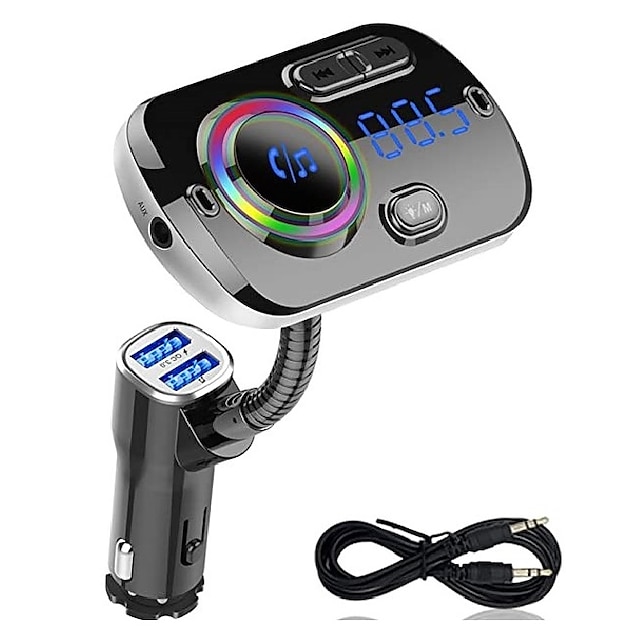  BC49A FM Transmitter Bluetooth-compatible 5.0 Fm Modulator USB Car Charger Kit Hands-Free Calling Music Player Car