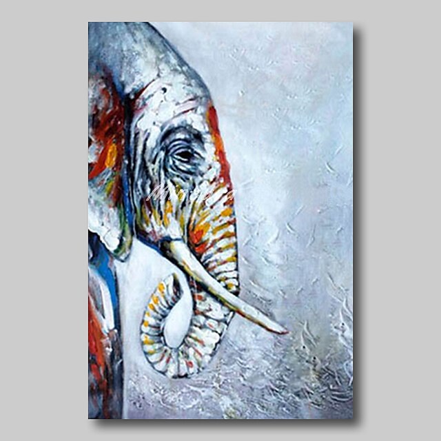  Oil Painting Hand Painted Vertical Abstract Animals Comtemporary Modern Stretched Canvas