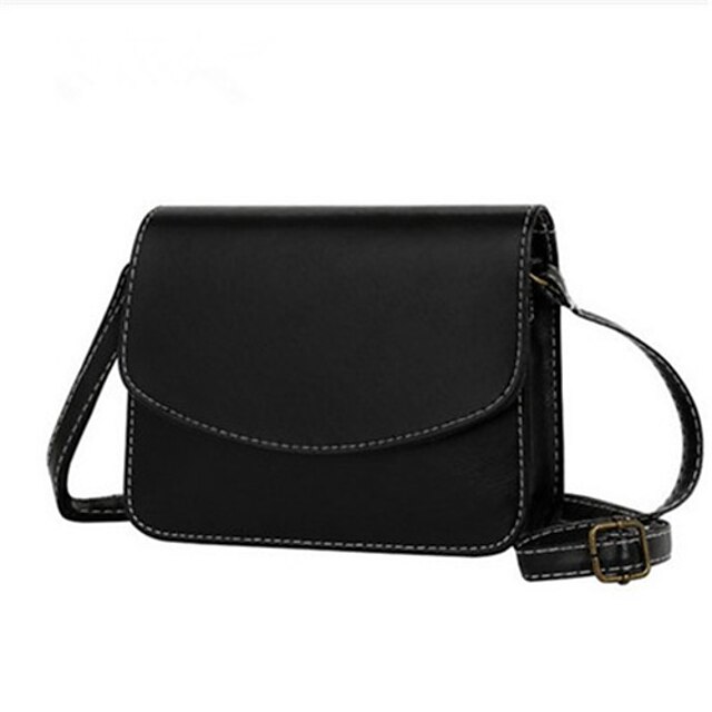  Women's Bags PU Leather Shoulder Messenger Bag Zipper for Shopping Dark Brown / Wine / Black / Blue / Brown