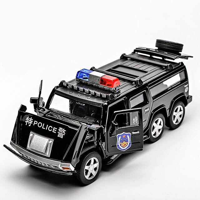  1:32 Samochodziki do zabawy Model samochodu Samochód Radiowóz policyjny Dźwięki Symulacja Plastik Mini Car Vehicles Toys for Party Favor lub Kids Birthday Gift 1 pcs / Dla dzieci