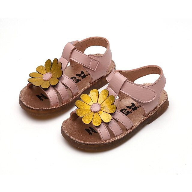 Girls' Sandals Comfort PU Little Kids(4-7ys) Black Pink Silver Summer