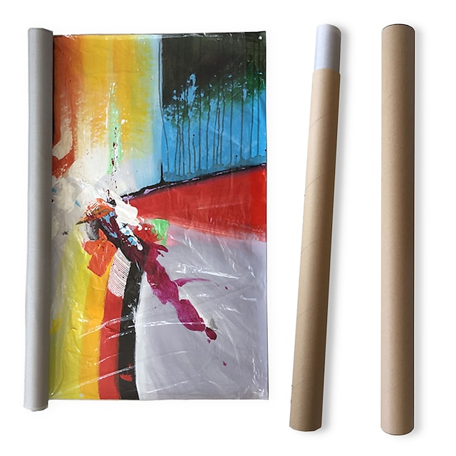 Home & Garden Wall Art | Oil Painting Hand Painted Square Abstract Animals Modern Rolled Canvas (No Frame) - CB06117