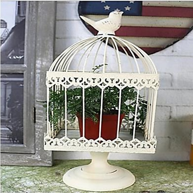 Iron bird cage European style home garden Candlestick decoration