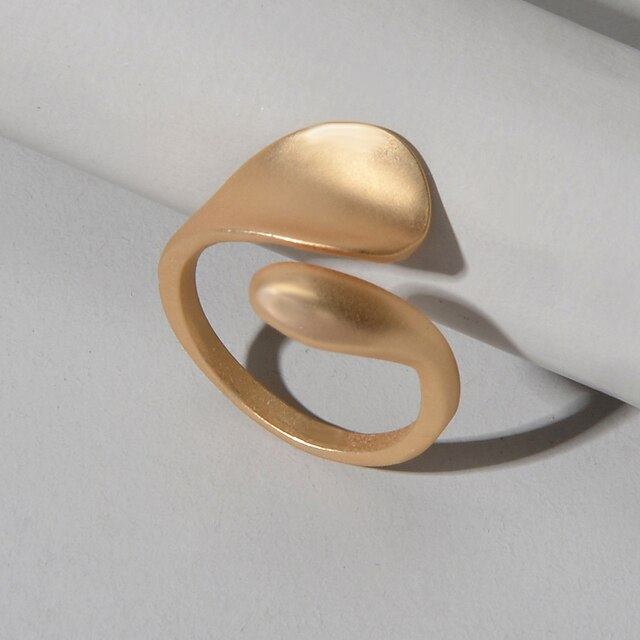  Ring Geometrical Gold Alloy Fashion 1pc 6 / Women's
