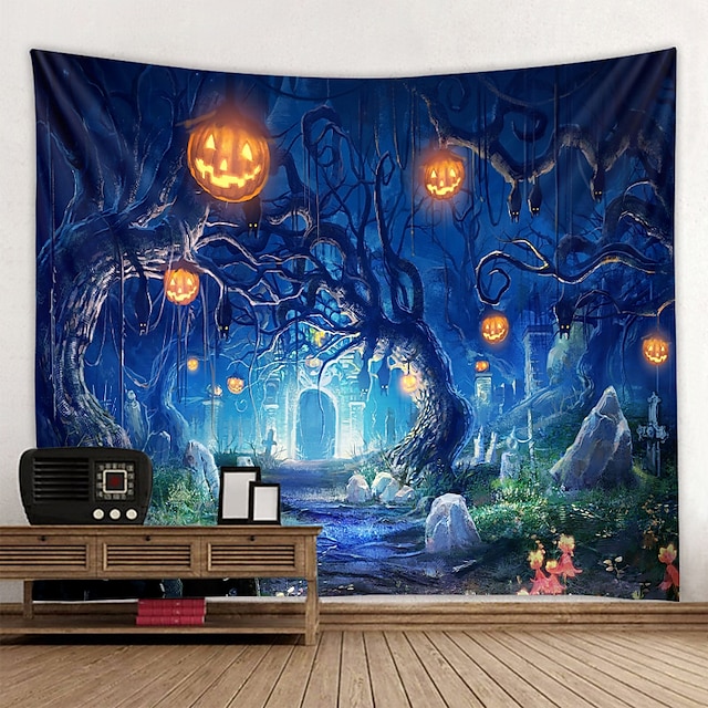 Home & Garden Home Decor | Scary Blood Palm Halloween Wall Hanging Tapestry Carpet Halloween Party Wall Tapestries for Halloween