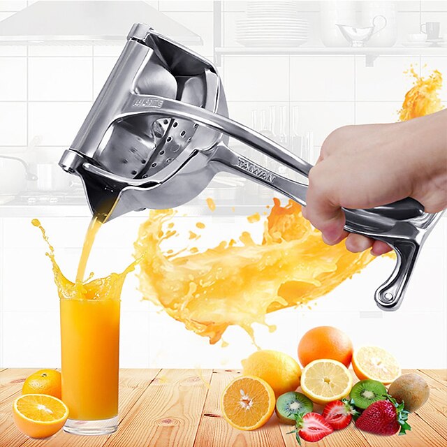 Silver Metal Manual Juicer Fruit Squeezer Juice Lemon Orange Press Household Multifunctional Kitchen Drinkware Supplies 12