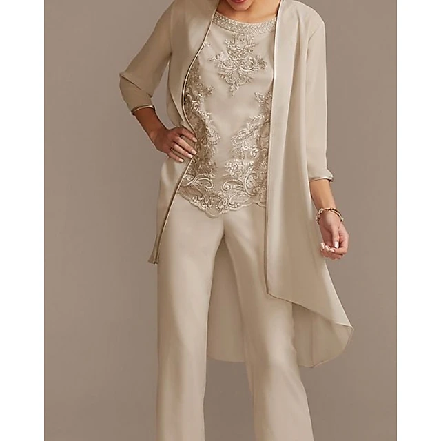 Women's Wrap Mother's Wraps Coats / Jackets Elegant Sun Protection 3/4 Length Sleeve Chiffon Wedding Guest Wraps With Pure Color For Wedding Spring & Fall dress to impress3