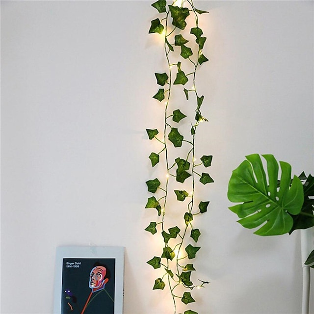 Green Artificial Hanging Ivy Leaf Garland DIY Plants Vine Leaves Home Decor 1pc 