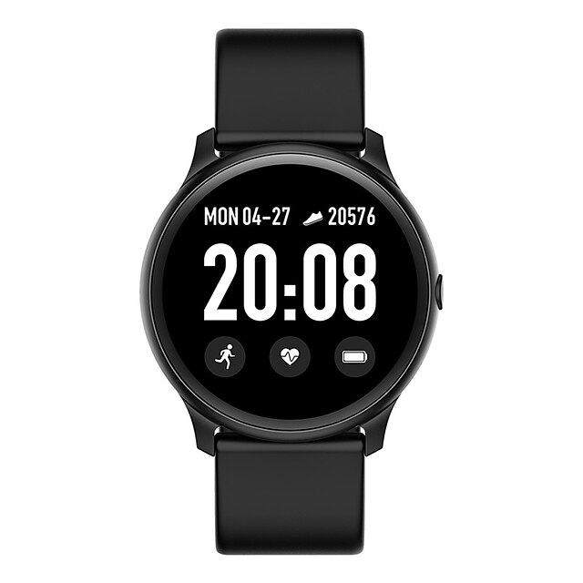 KW19 นาฬิกาสมาร์ท 1.3 inch ดูสมาร์ท บลูทูธ เครื่องมือวัดจำนวนก้าวที่เดิน เตือนการโทร ติดตามการนอนหลับ เข้ากันได้กับ Android iOS ผู้หญิง ผู้ชาย การควบคุมกล้อง IP 67 กล่องใส่นาฬิกา 45 มม. / นาฬิกาปลุก