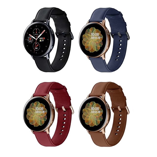  Watch Band for Samsung Galaxy Watch 42mm / Samsung Galaxy Watch Active / Samsung Galaxy Watch Active 2 Samsung Galaxy Modern Buckle / Business Band Quilted PU Leather Wrist Strap